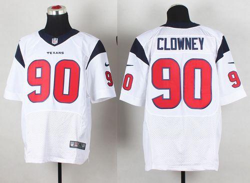  Texans #90 Jadeveon Clowney White Men's Stitched NFL Elite Jersey