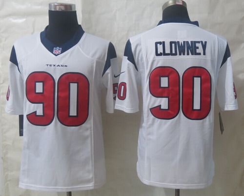  Texans #90 Jadeveon Clowney White Men's Stitched NFL Limited Jersey