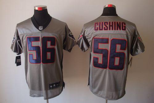  Texans #56 Brian Cushing Grey Shadow Men's Stitched NFL Elite Jersey
