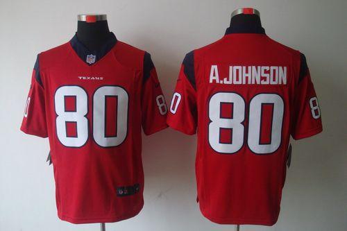  Texans #80 Andre Johnson Red Alternate Men's Stitched NFL Limited Jersey