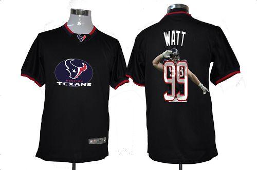  Texans #99 J.J. Watt Black Men's NFL Game All Star Fashion Jersey