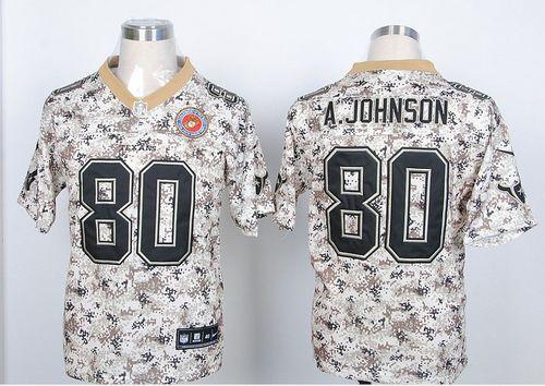  Texans #80 Andre Johnson Camo USMC Men's Stitched NFL Elite Jersey