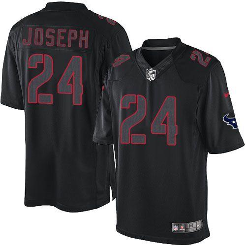  Texans #24 Johnathan Joseph Black Men's Stitched NFL Impact Limited Jersey