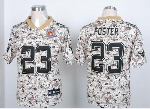  Texans #23 Arian Foster Camo USMC Men's Stitched NFL Elite Jersey