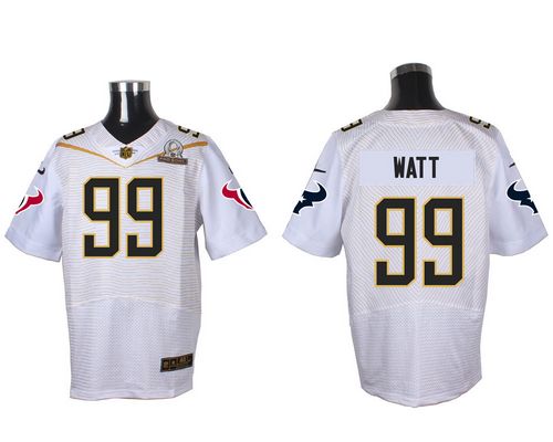  Texans #99 J.J. Watt White 2016 Pro Bowl Men's Stitched NFL Elite Jersey
