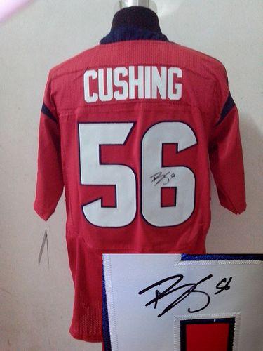  Texans #56 Brian Cushing Red Alternate Men's Stitched NFL Elite Autographed Jersey