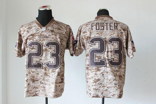  Texans #23 Arian Foster Camo USMC Men's Stitched NFL New Elite Jersey