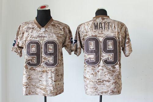  Texans #99 J.J. Watt Camo USMC Men's Stitched NFL New Elite Jersey