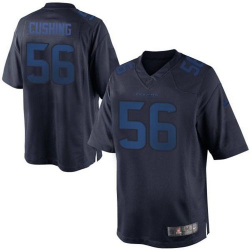  Texans #56 Brian Cushing Navy Blue Men's Stitched NFL Drenched Limited Jersey