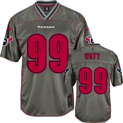  Texans #99 J.J. Watt Grey Men's Stitched NFL Elite Vapor Jersey