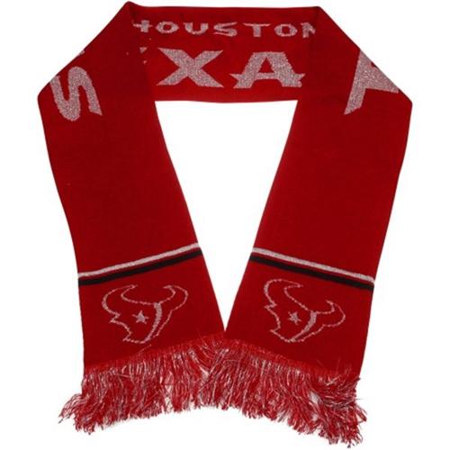 Houston Texans Red Metallic Thread Scarf