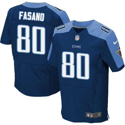  Titans #80 Anthony Fasano Navy Blue Alternate Men's Stitched NFL Elite Jersey