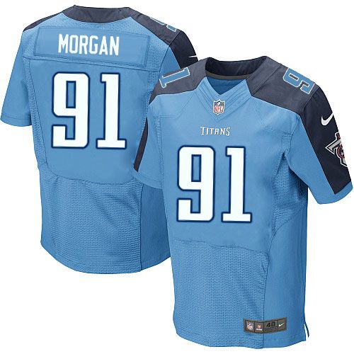  Titans #91 Derrick Morgan Light Blue Team Color Men's Stitched NFL Elite Jersey