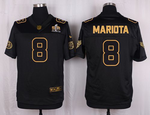  Titans #8 Marcus Mariota Black Men's Stitched NFL Elite Pro Line Gold Collection Jersey
