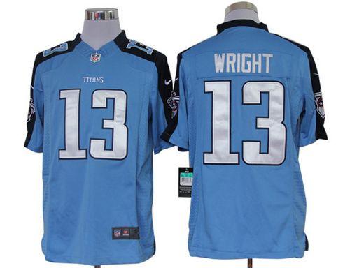  Titans #13 Kendall Wright Light Blue Team Color Men's Stitched NFL Limited Jersey