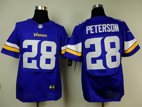  Vikings #28 Adrian Peterson Purple Team Color Men's Stitched NFL Elite Jersey
