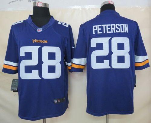  Vikings #28 Adrian Peterson Purple Team Color Men's Stitched NFL Limited Jersey