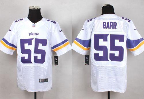 Vikings #55 Anthony Barr White Men's Stitched NFL Elite Jersey