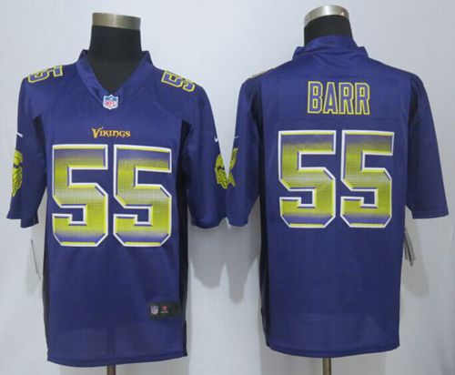  Vikings #55 Anthony Barr Purple Team Color Men's Stitched NFL Limited Strobe Jersey
