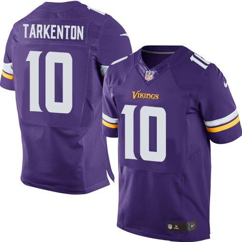  Vikings #10 Fran Tarkenton Purple Team Color Men's Stitched NFL Elite Jersey