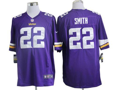  Vikings #22 Harrison Smith Purple Team Color Men's Stitched NFL Game Jersey