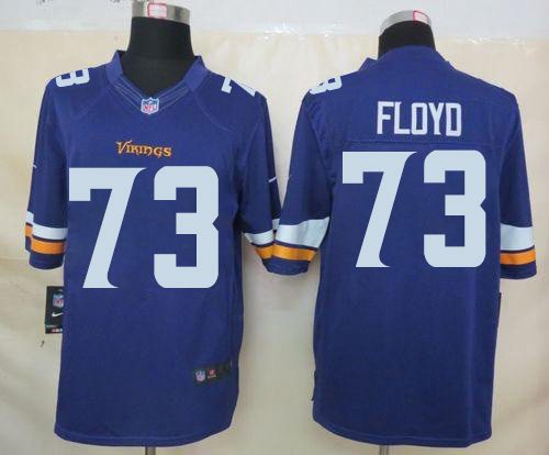  Vikings #73 Sharrif Floyd Purple Team Color Men's Stitched NFL Limited Jersey