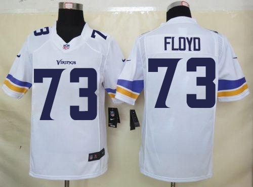  Vikings #73 Sharrif Floyd White Men's Stitched NFL Limited Jersey