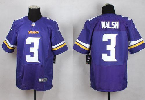  Vikings #3 Blair Walsh Purple Team Color Men's Stitched NFL Elite Jersey