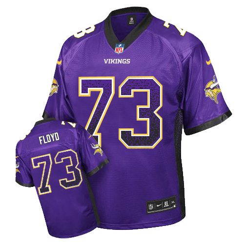  Vikings #73 Sharrif Floyd Purple Team Color Men's Stitched NFL Elite Drift Fashion Jersey