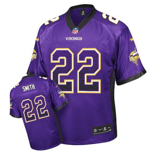  Vikings #22 Harrison Smith Purple Team Color Men's Stitched NFL Elite Drift Fashion Jersey