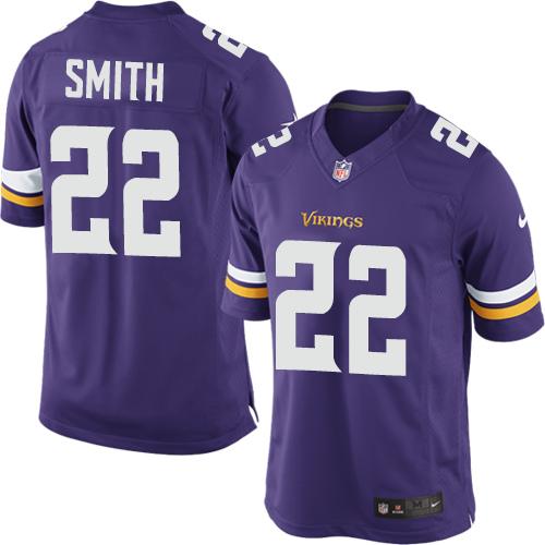  Vikings #22 Harrison Smith Purple Team Color Men's Stitched NFL Limited Jersey