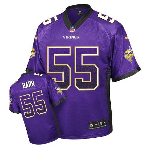 Vikings #55 Anthony Barr Purple Team Color Men's Stitched NFL Elite Drift Fashion Jersey