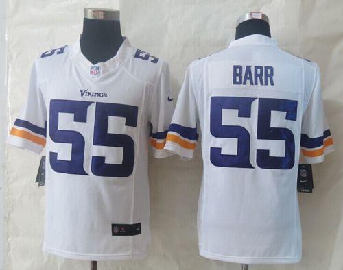  Vikings #55 Anthony Barr White Men's Stitched NFL Limited Jersey