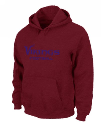 Minnesota Vikings Authentic Font Pullover Hoodie Red
