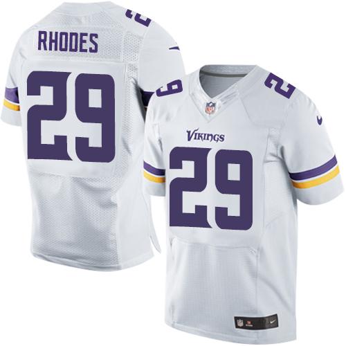  Vikings #29 Xavier Rhodes White Men's Stitched NFL Elite Jersey
