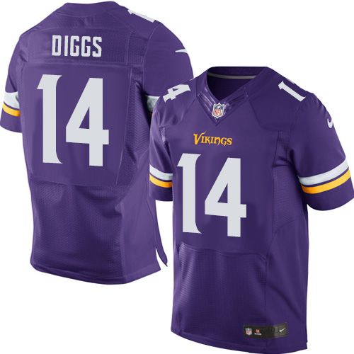  Vikings #14 Stefon Diggs Purple Team Color Men's Stitched NFL Elite Jersey