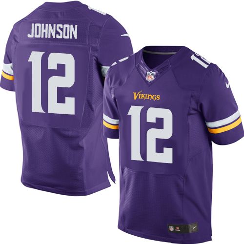  Vikings #12 Charles Johnson Purple Team Color Men's Stitched NFL Elite Jersey