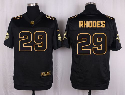  Vikings #29 Xavier Rhodes Black Men's Stitched NFL Elite Pro Line Gold Collection Jersey