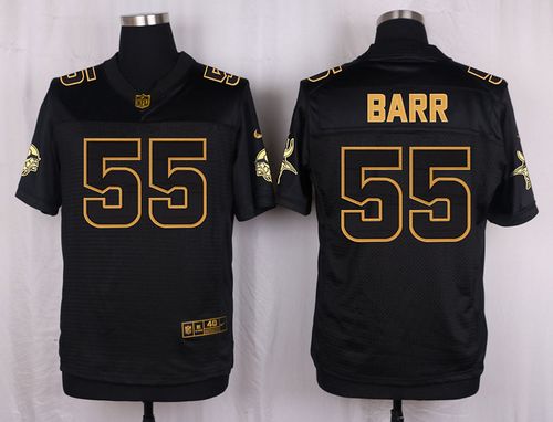  Vikings #55 Anthony Barr Black Men's Stitched NFL Elite Pro Line Gold Collection Jersey
