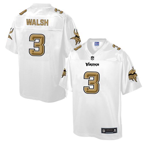  Vikings #3 Blair Walsh White Men's NFL Pro Line Fashion Game Jersey