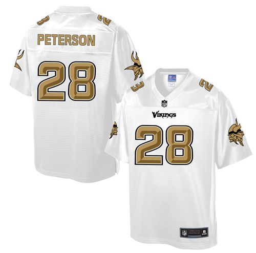  Vikings #28 Adrian Peterson White Men's NFL Pro Line Fashion Game Jersey
