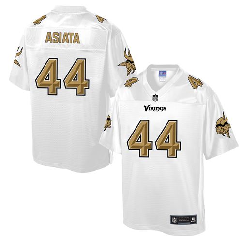  Vikings #44 Matt Asiata White Men's NFL Pro Line Fashion Game Jersey