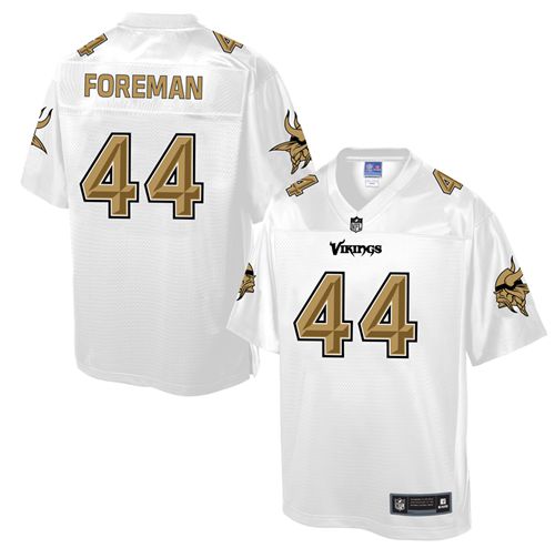  Vikings #44 Chuck Foreman White Men's NFL Pro Line Fashion Game Jersey