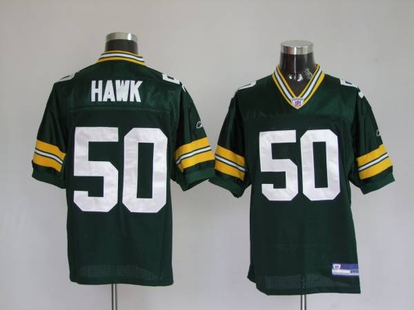Packers #50 A.J. Hawk Green Stitched NFL Jersey