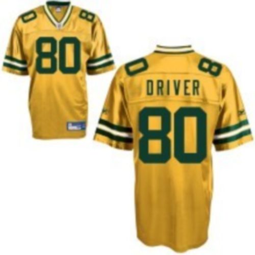 Packers #80 Donald Driver Yellow Stitched NFL Jersey