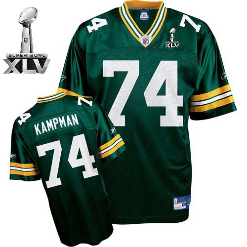 Packers #74 Aaron Kampman Green Super Bowl XLV Stitched NFL Jersey