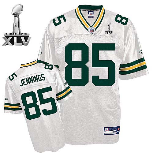 Packers #85 Greg Jennings White Super Bowl XLV Stitched NFL Jersey