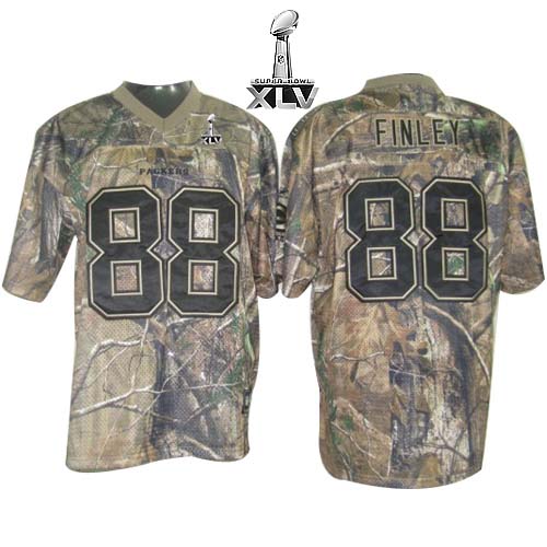 Packers #88 Jermichael Finley Camouflage Realtree Super Bowl XLV Stitched NFL Jersey