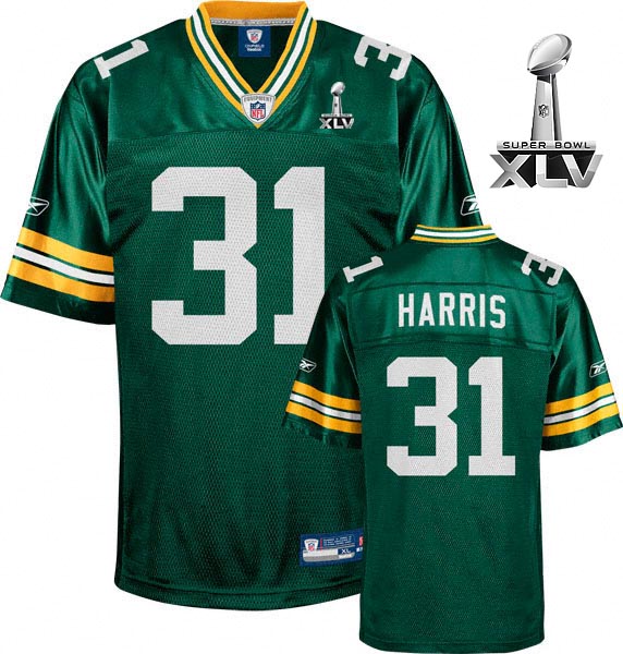 Packers Al Harris #31 Green Super Bowl XLV Stitched NFL Jersey