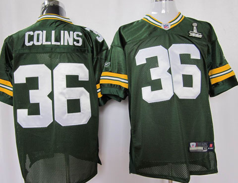 Packers #36 Nick Collins Green Super Bowl XLV Stitched NFL Jersey